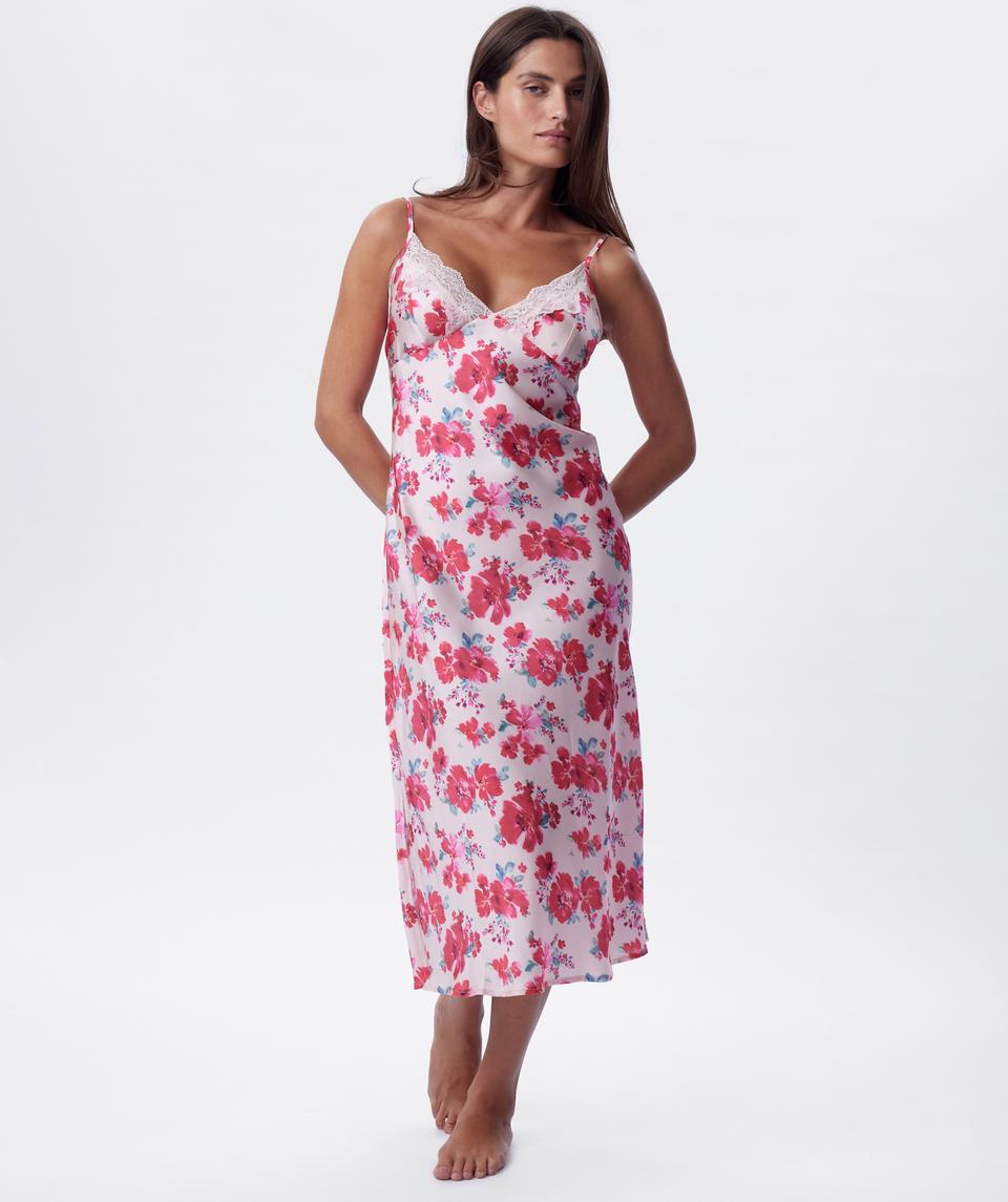 Lola Long Slip - Print Floral