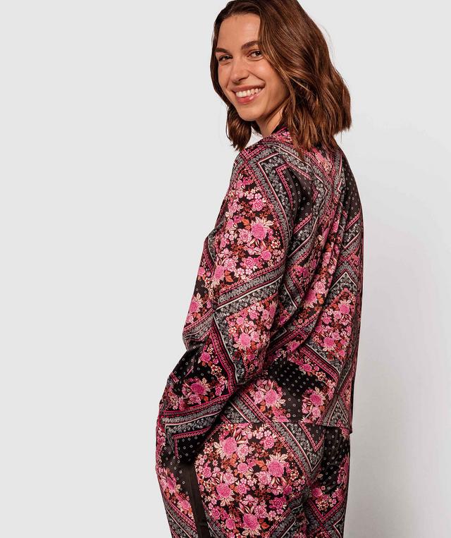 Lorna Print Long Sleeve Top - Print Paisely