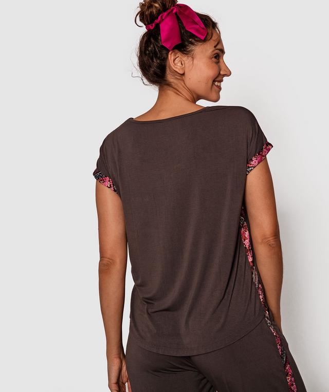 Lorna Short Sleeve Top - Dark Grey