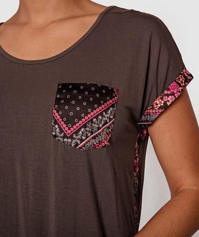 Lorna Short Sleeve Top - Dark Grey