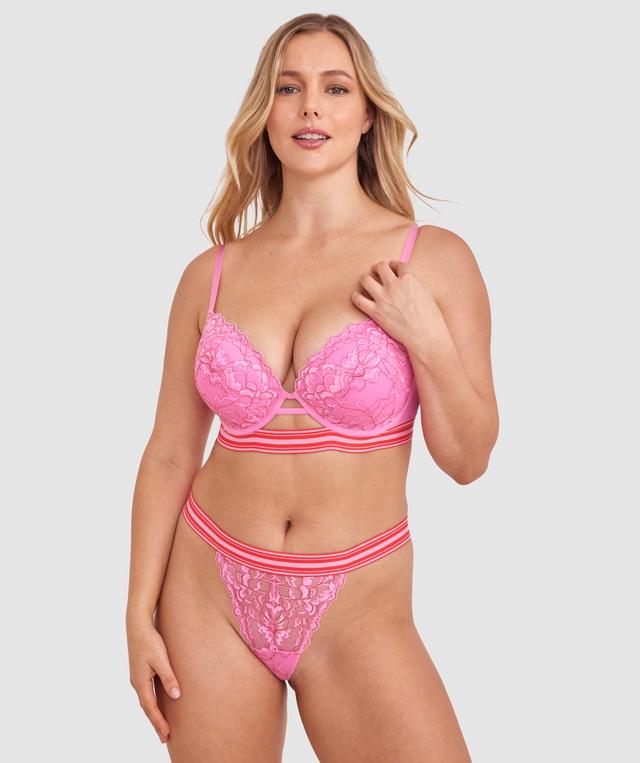 Louisa Push Up Bra - Pink