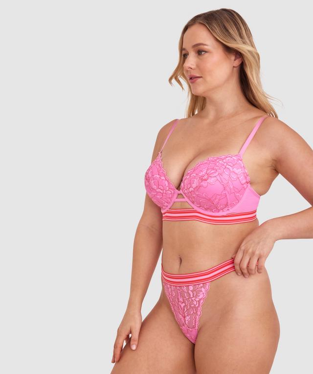 Louisa Push Up Bra - Pink