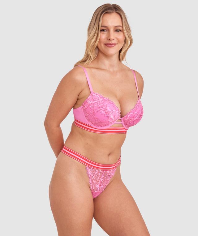 Louisa Push Up Bra - Pink
