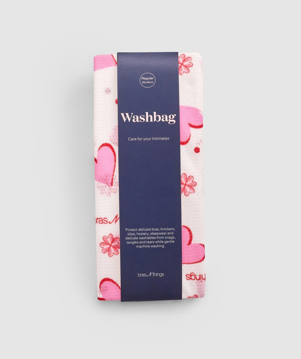 Love Xo Regular Washbag - Pink/ Dark Red