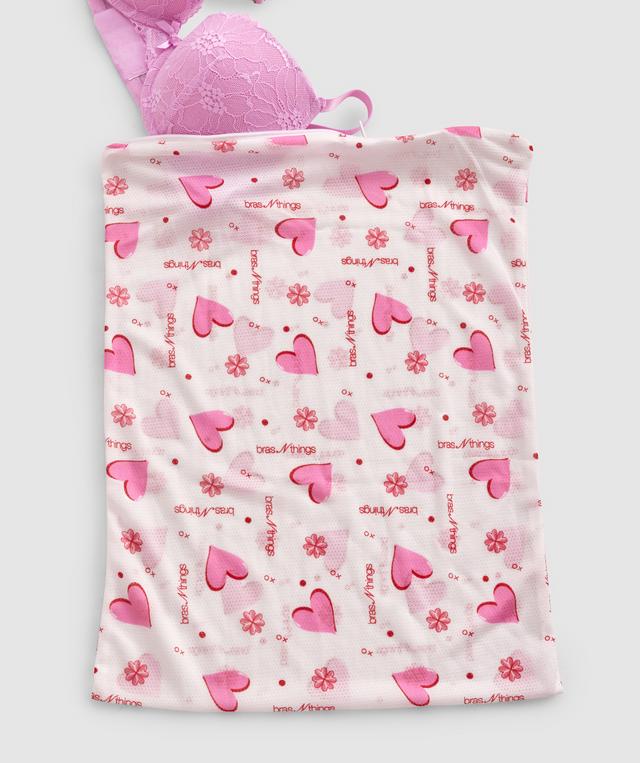 Love Xo Regular Washbag - Pink/ Dark Red