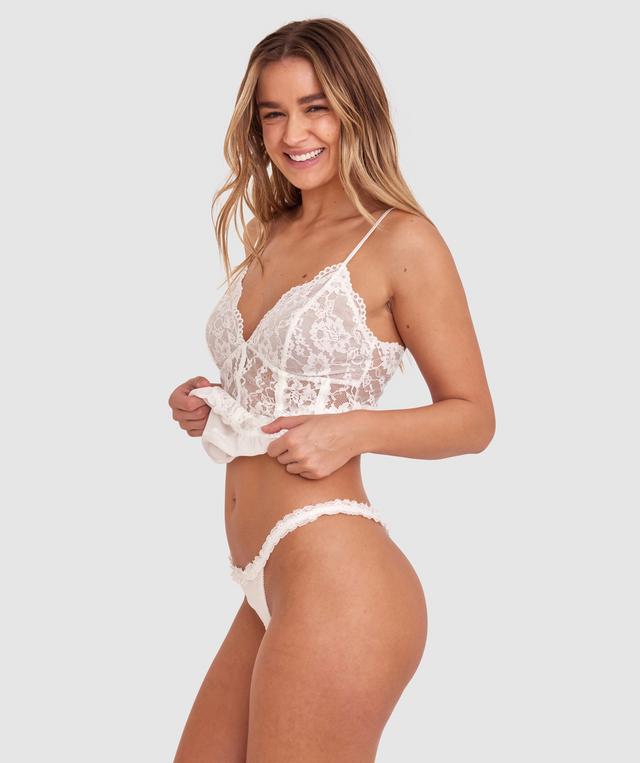 Lover High Leg String - Ivory