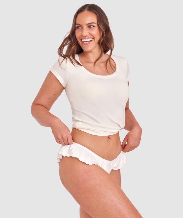 Lover Skirted Brazilian Knicker - Ivory