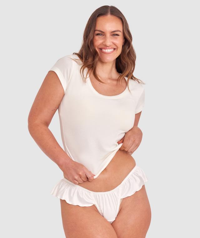 Lover Skirted Brazilian Knicker - Ivory