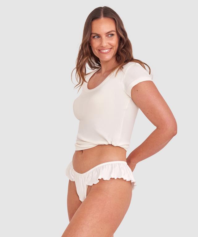 Lover Skirted Brazilian Knicker - Ivory