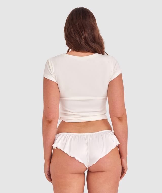 Lover Skirted Brazilian Knicker - Ivory