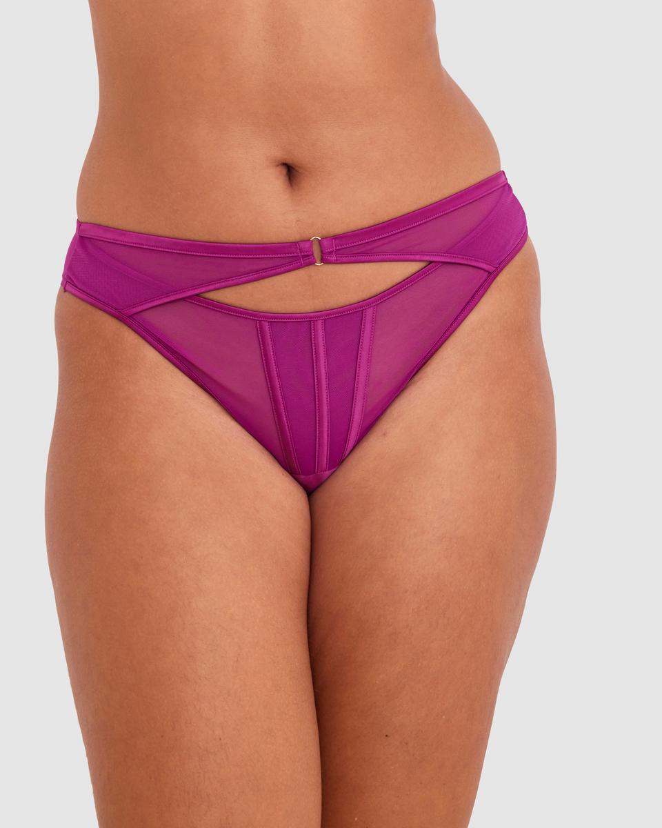 Lucia Brazilian Knicker - Dark Red
