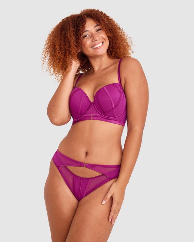 Lucia Brazilian Knicker - Dark Red