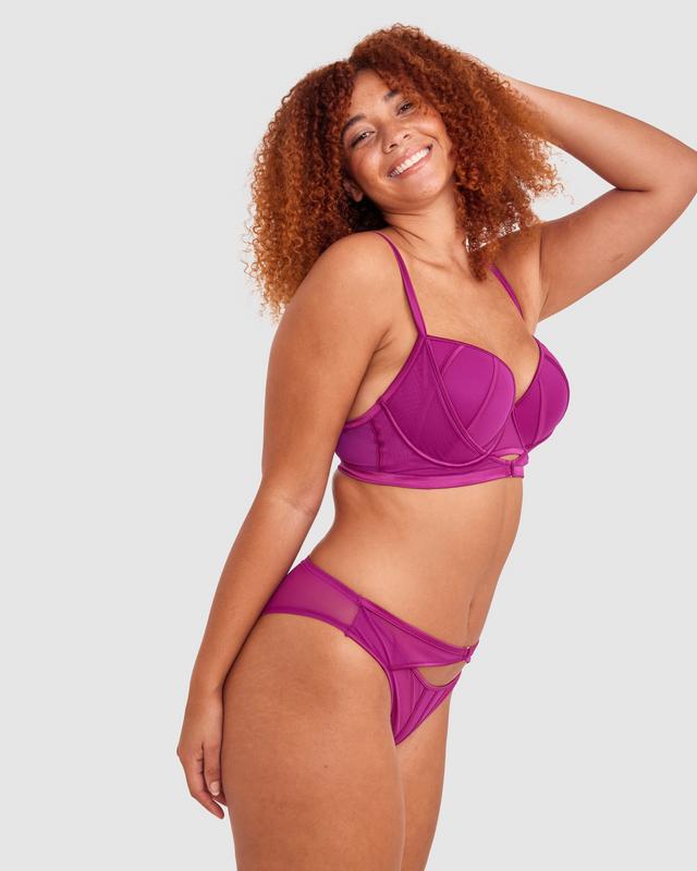 Lucia Brazilian Knicker - Dark Red