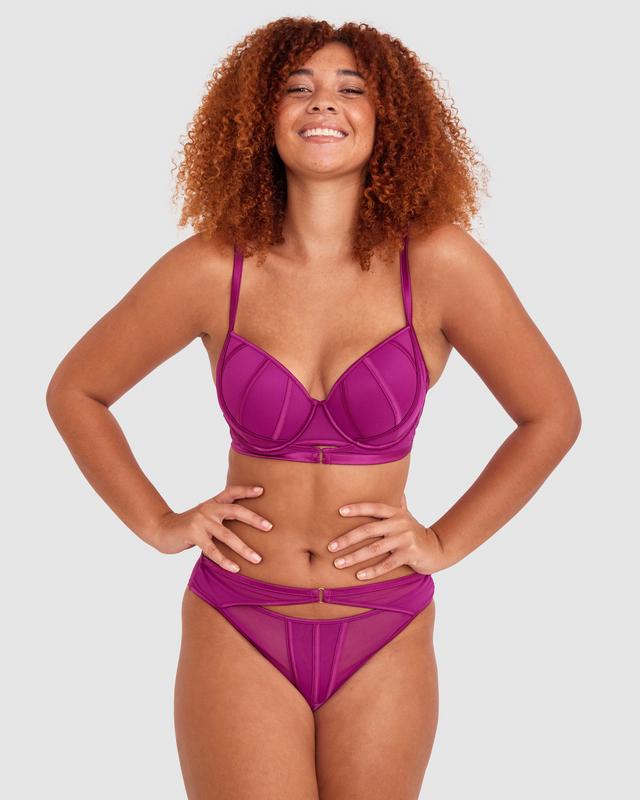 Lucia Brazilian Knicker - Dark Red