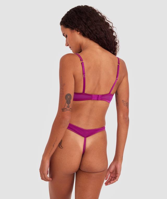 Lucia High Leg String - Dark Red