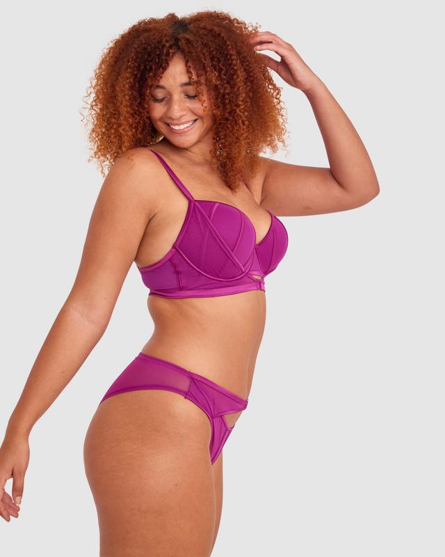 Lucia Push Up Bra - Dark Red