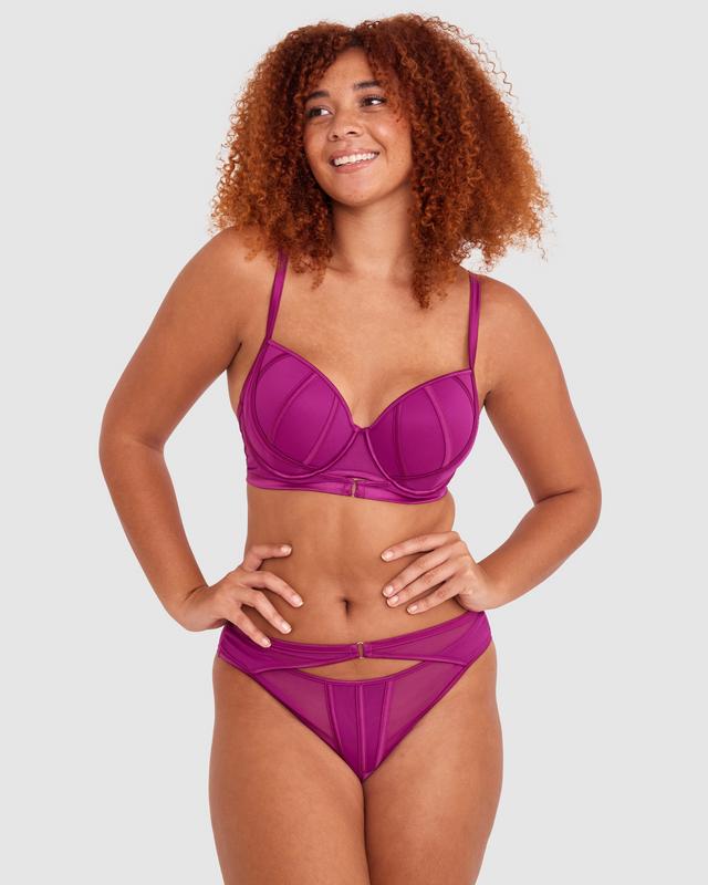 Lucia Push Up Bra - Dark Red