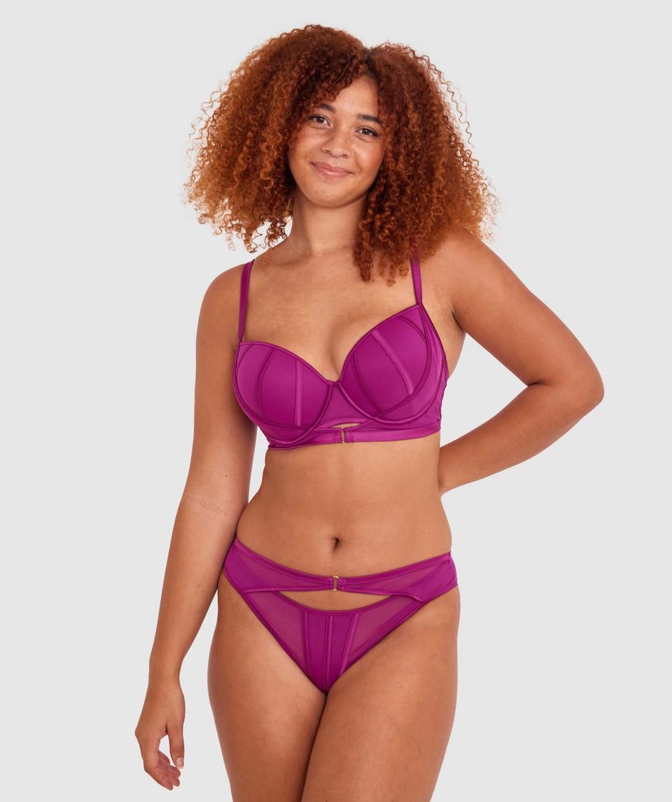 Lucia Push Up Bra - Dark Red
