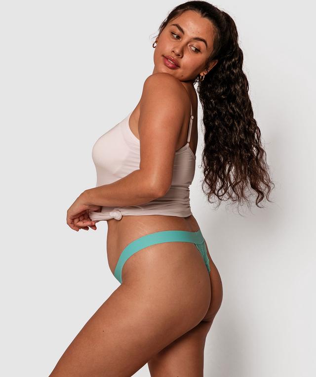 Lucie V String Knicker - Aqua