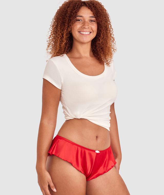 Lulu French Knicker - Dark Red