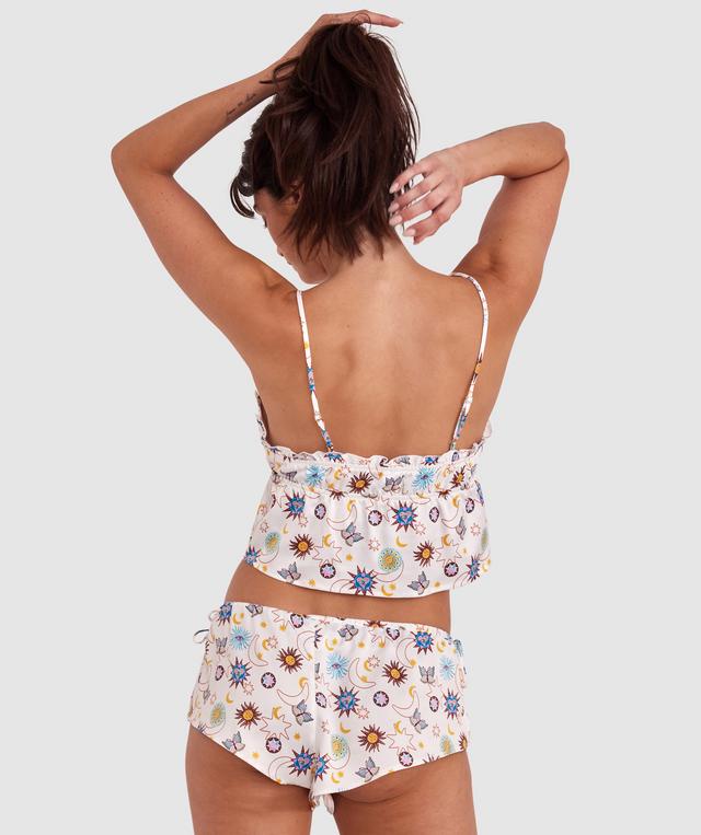 Luna Bralette Cami - Ivory Print