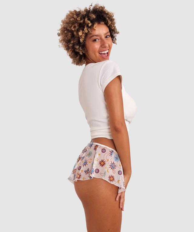 Luna French Knicker - Ivory Print