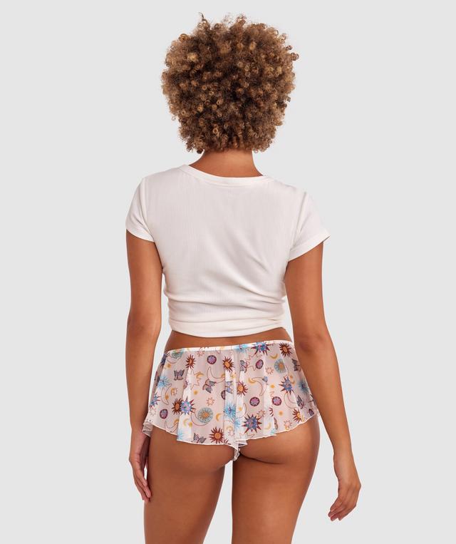 Luna French Knicker - Ivory Print
