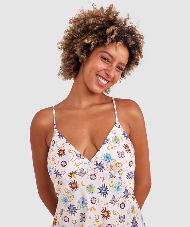 Luna Slip - Ivory Print