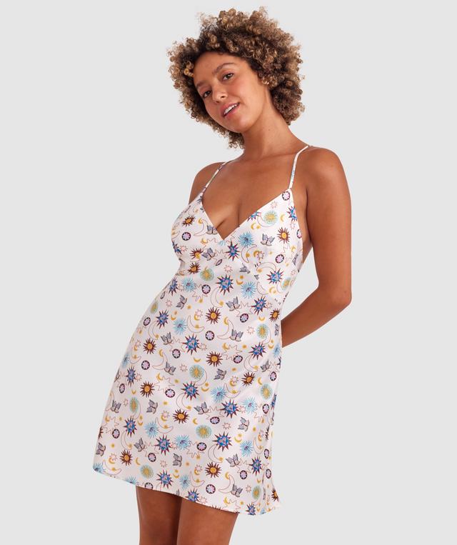 Luna Slip - Ivory Print