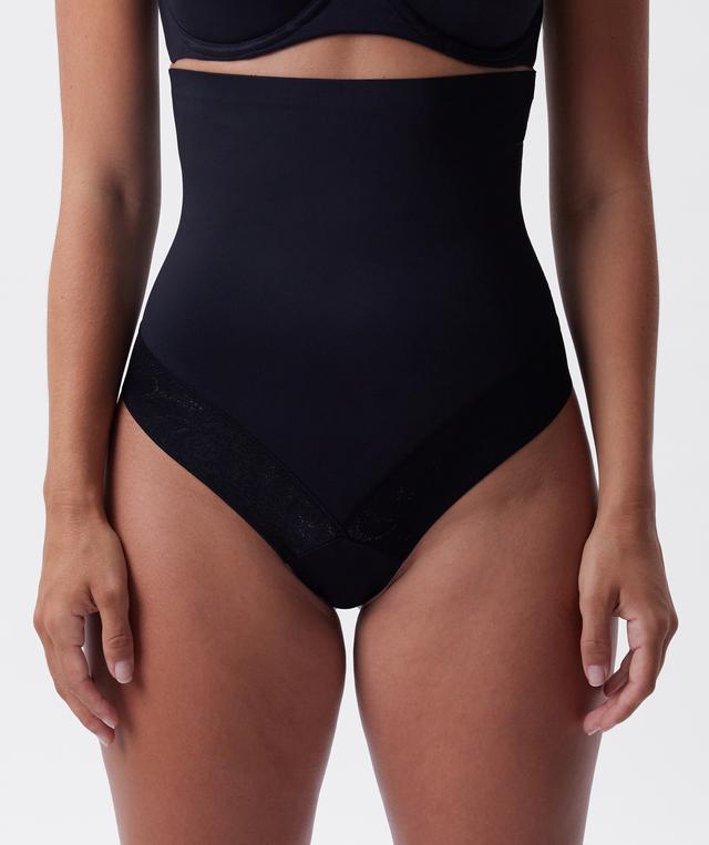 Luxe Solutions Control High Waisted G-String - Black