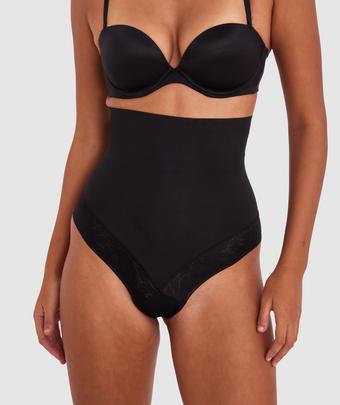 Luxe Solutions Control High Waisted G-String - Black