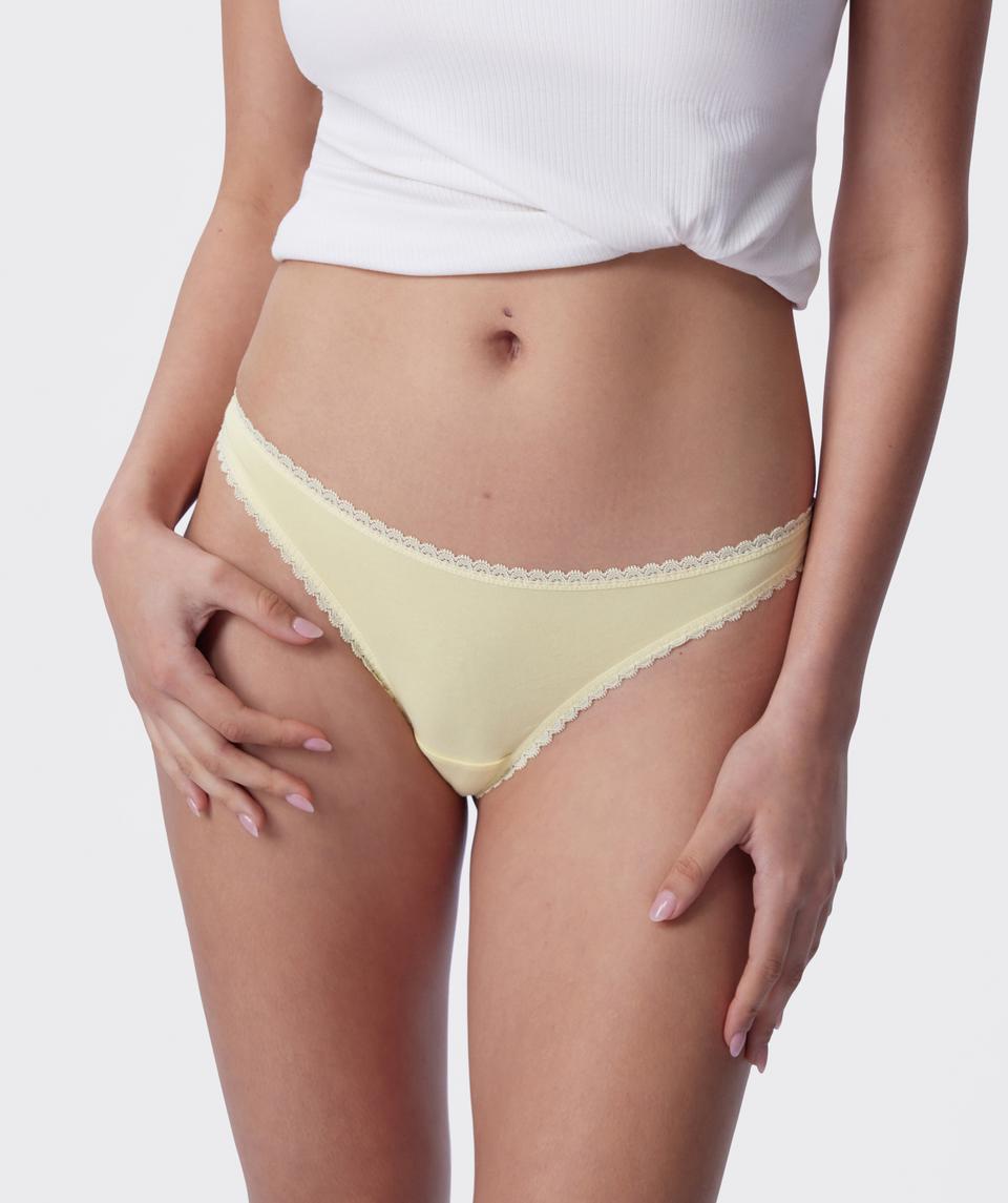 Lyra G String - Light Yellow