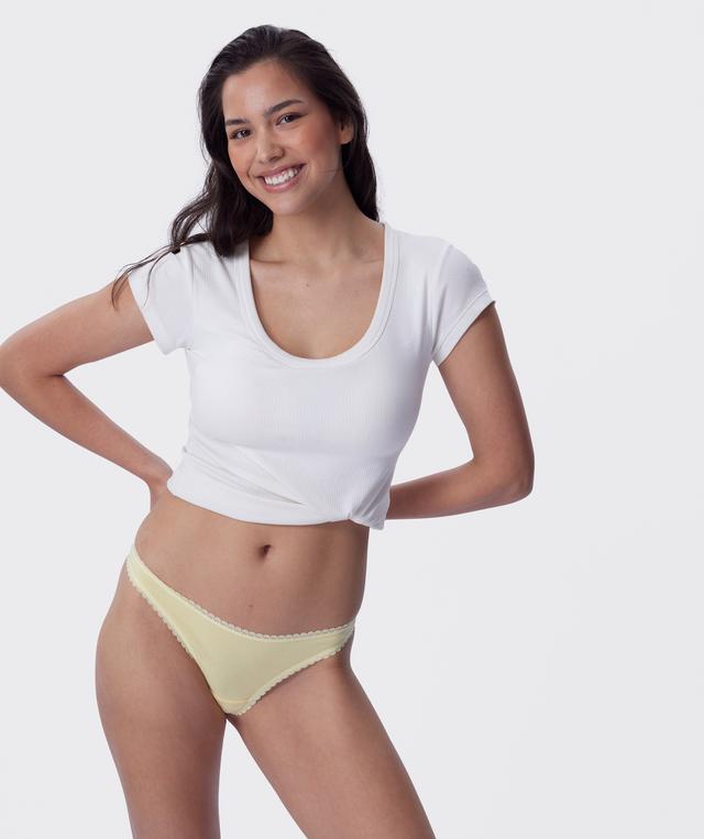 Lyra G String - Light Yellow