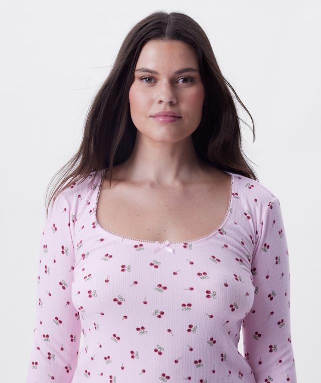 Ma Cherie Long Sleeve Top - Print