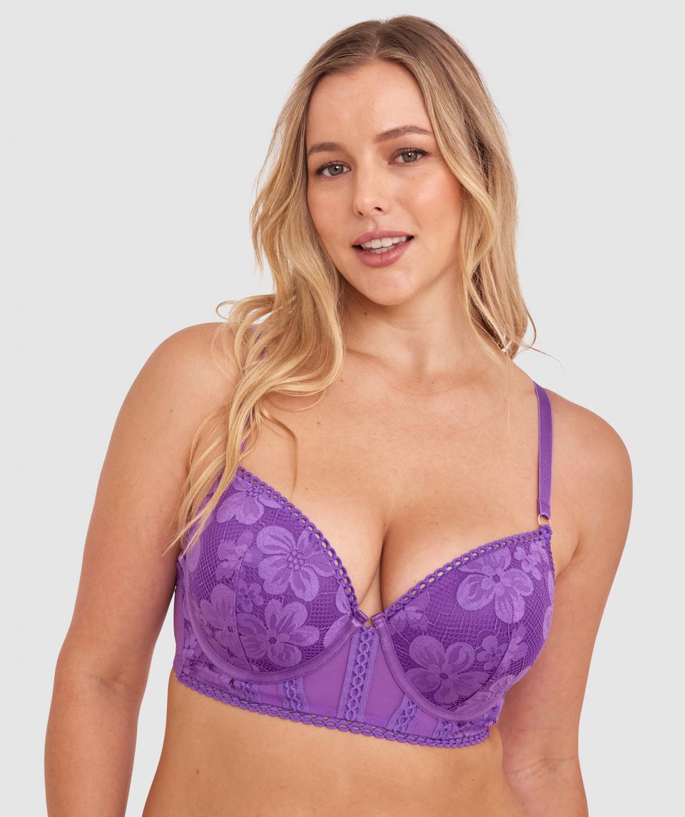 Mackenzie Push Up Bra - Purple