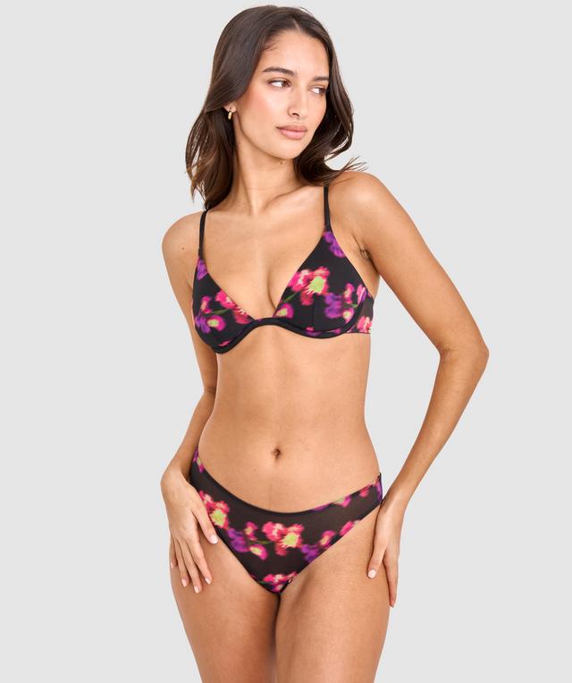 Made for Mesh High Leg Brazilian Knicker - Floral Print