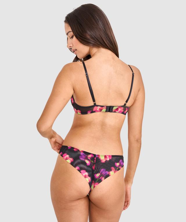 Made for Mesh High Leg Brazilian Knicker - Floral Print