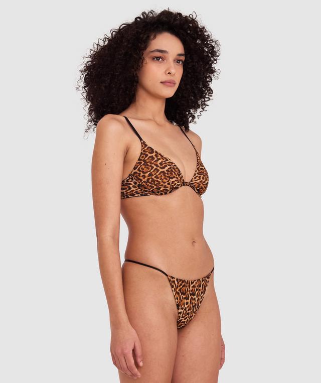 Made for Mesh High Leg G String - Animal Print
