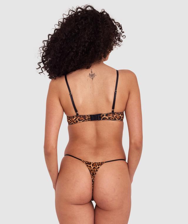 Made for Mesh High Leg G String - Animal Print