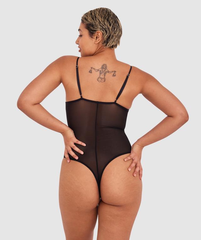 Made for Mesh Underwire Bodysuit - Black