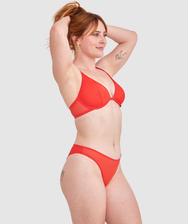 Made for Mesh Underwire Bra- Red