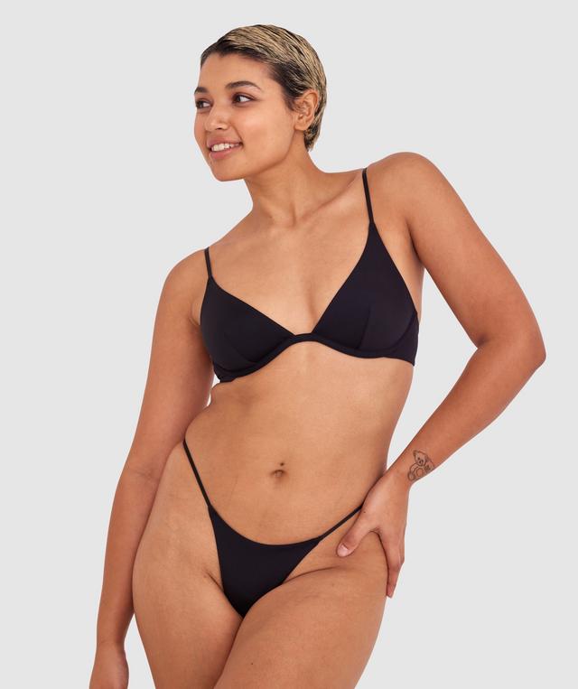 Made For Micro High Leg G String - Black
