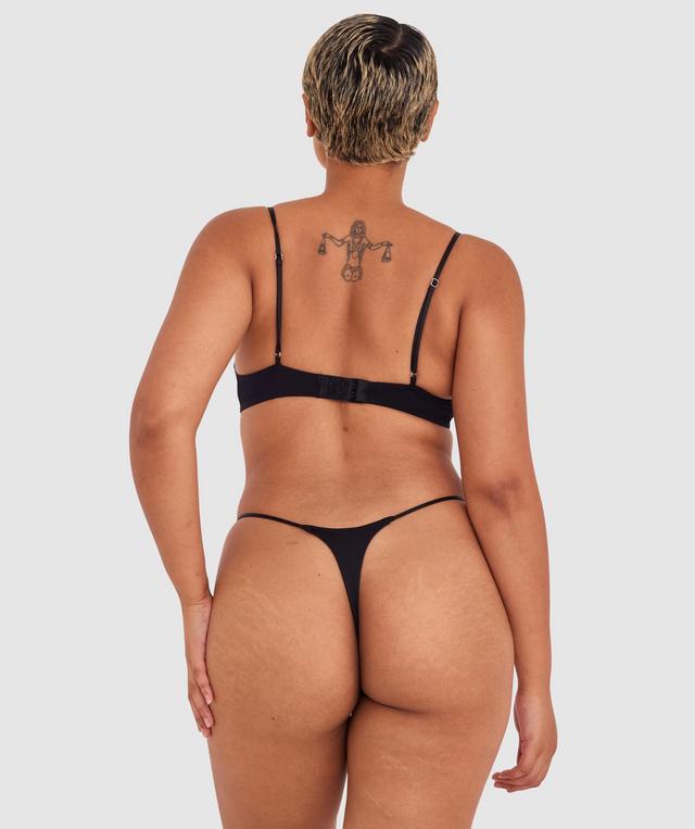 Made For Micro High Leg G String - Black