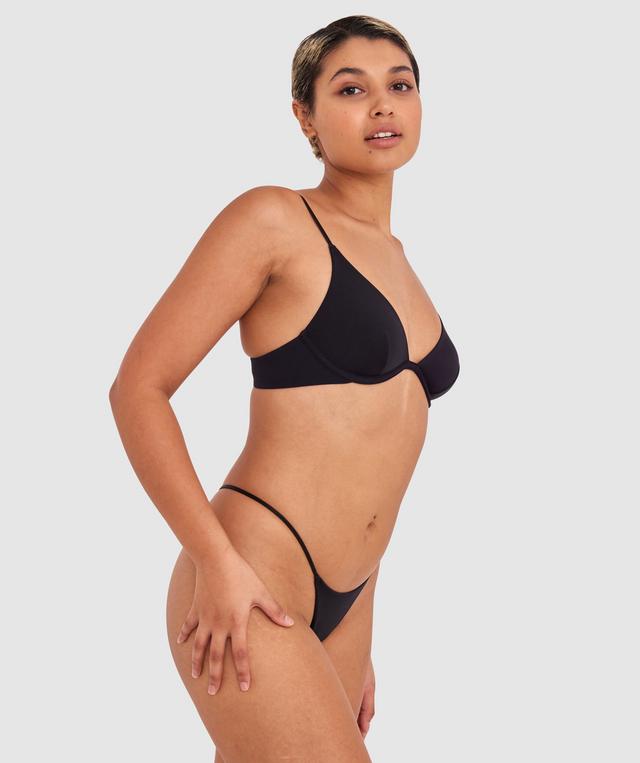Made For Micro High Leg G String - Black
