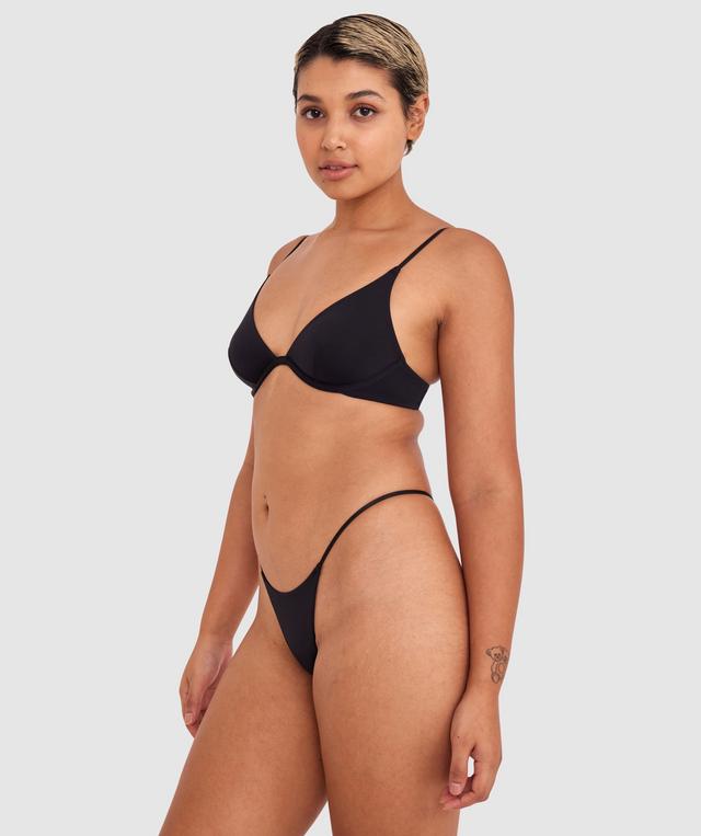 Made For Micro High Leg G String - Black