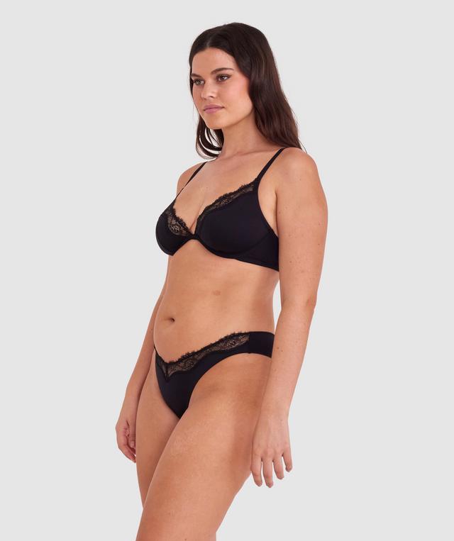 Made For Micro Lace Brazilian Knicker - Black
