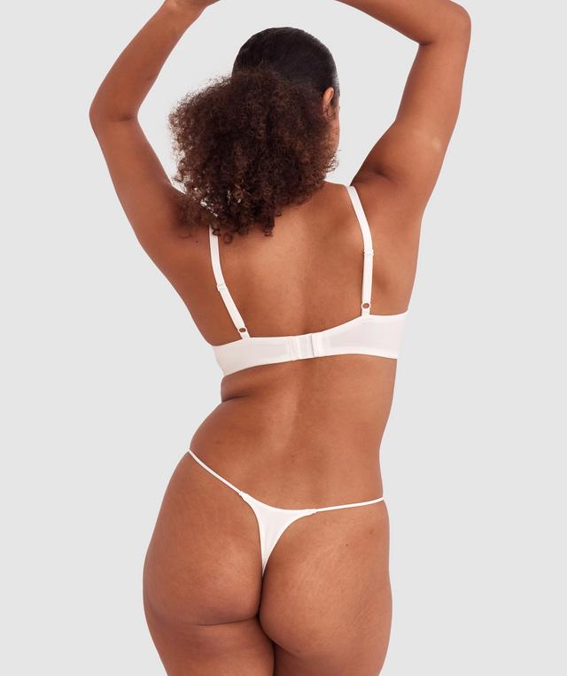 Made For Micro Rose High Leg G String - Ivory