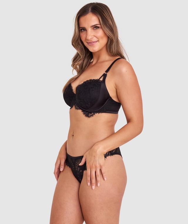 Madhvi Lightly Lined Full Coverage Bra - Black