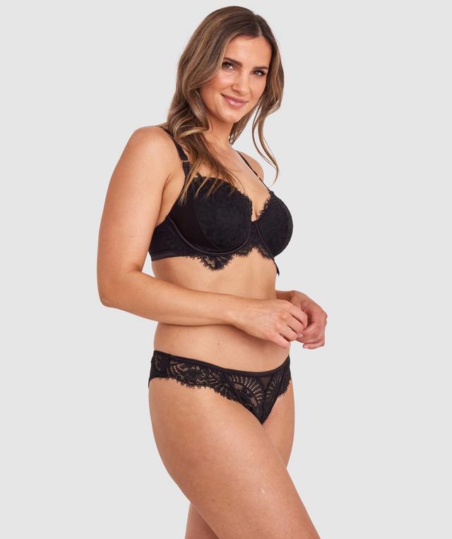 Madhvi Lightly Lined Full Coverage Bra - Black