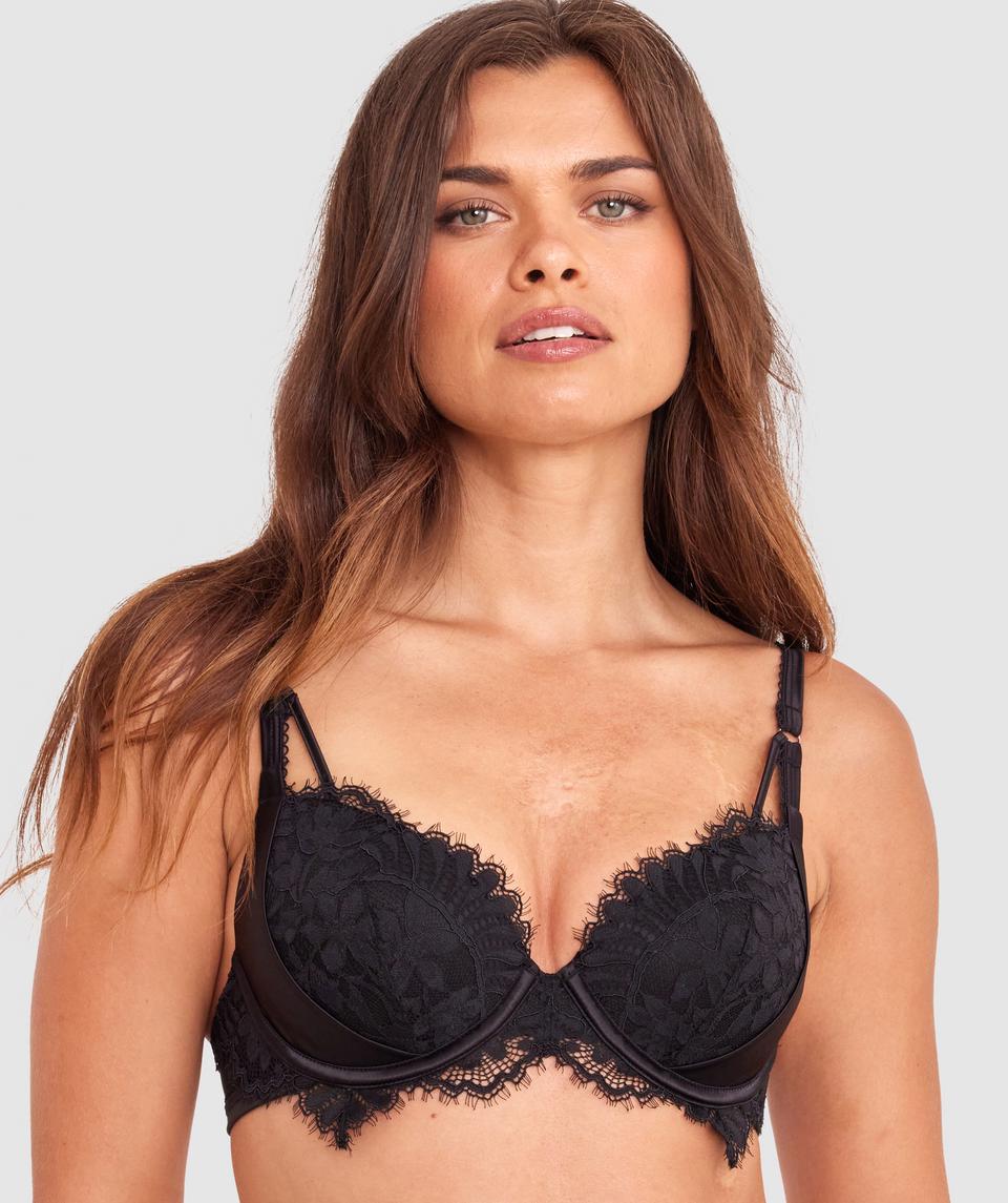 Madhvi Push Up Bra - Black
